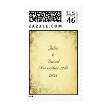 Vintage Antique Look Wedding Postage