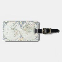 Vintage Antique Old World Map by Pieter Goos, 1666 Luggage Tags