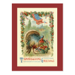 Vintage Antique Patriotic Thanksgiving Postcard