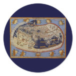 Vintage Antique Ptolemaic World Map, 1482 Stickers
