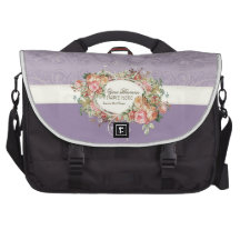 Vintage Antique Roses Floral Bouquet Modern Swirls Bags For Laptop
