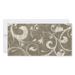Vintage Antique Swirls Cream Custom Photo Card