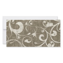 Vintage Antique Swirls Cream Custom Photo Card