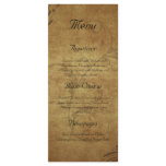 Vintage Antique Teastain Custom Menu Rack Card