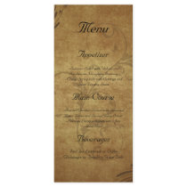 Vintage Antique Teastain Custom Menu Rack Card