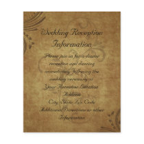 Vintage Antique Teastain Swirl Reception Map Full Color Flyer
