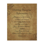 Vintage Antique Teastain Swirl Reception Map Full Color Flyer