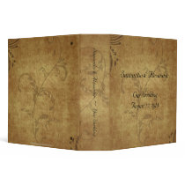 Vintage Antique Teastain Swirl Wedding Binders
