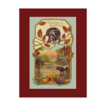 Vintage Antique Thanksgiving Greetings Postcard