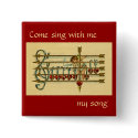 Vintage Antique Valentine's Day Music Pin buttons by lkranieri Vintage Antique Valentine's Day Music Pin buttons