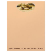 Vintage Antique Wagon custom stationery letterhead