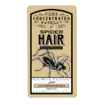 VINTAGE APOTHECARY SPIDER HAIR | HALLOWEEN LABEL