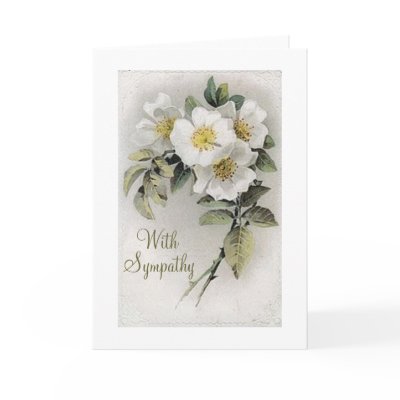 Vintage Apple Blossom Sympathy Card by orglioness