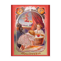 Vintage Apple Bobbing Art Cards and Postcards by HalloweenFun Vintage Apple Bobbing Art Cards and Postcards