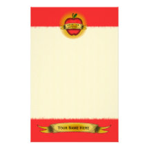 Vintage Apple Tattoo Teacher Stationery