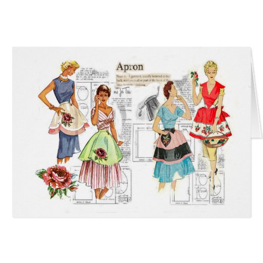 Vintage Pattern Note Cards | vintage apron sewing pattern note card zazzle Vintage Pattern Note Cards | vintage apron sewing pattern note card zazzle