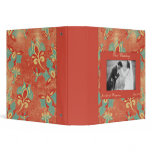 Vintage Aqua and Tangerine Wedding Binder