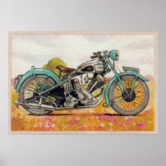 Vintage Motorcycle Print 15