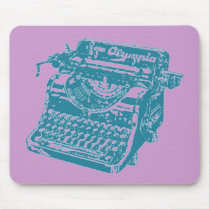Vintage Aqua Typewriter mousepads