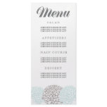 Vintage Aqua Zinnia Flowers Wedding Menu Cards Rack Card Vintage Aqua Zinnia Flowers Wedding Menu Cards Rack Card