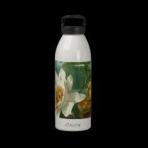 Vintage Aquatic Flower water bottles