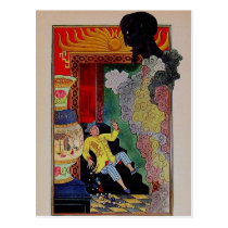 Vintage Arabian Nights Aladdin and the Genie Postcard