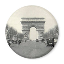 Vintage Arc de Triomphe  France Fridge Magnet