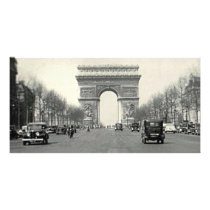 Vintage Arc de Triomphe  France Photo Card Template