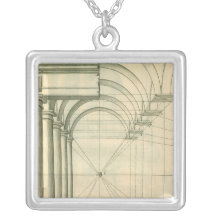 Vintage Architecture, Columns Arches Perspecitve Pendant