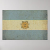 Vintage Argentina Flag Poster