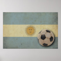 Vintage Argentina Flag Posters