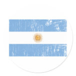 Vintage Argentina Round Stickers