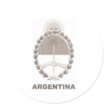 Vintage Argentina Round Sticker