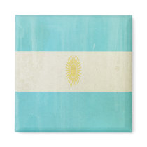 Vintage Argentinian Flag Magnet magnets