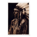 Vintage Arikara Chief White Shield Poster posters