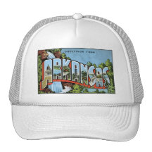 Vintage Arkansas Postcard Hat