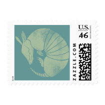 Vintage Armadillo Postage Stamp