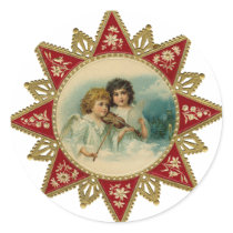 Vintage Art - Christmas Angels stickers by MyOtherPlanet Vintage Art - Christmas Angels stickers