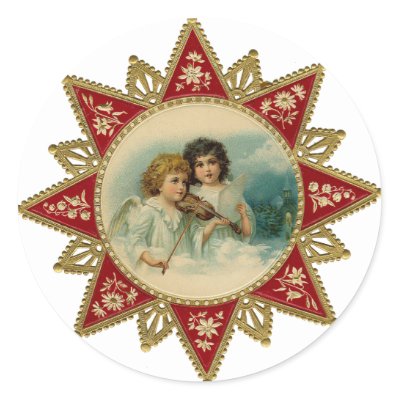 Vintage Art - Christmas Angels stickers