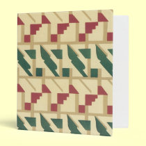 Vintage Art Deco Abstract Shapes Binder binders