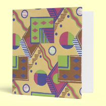 Vintage Art Deco Abstract Shapes Binder binders