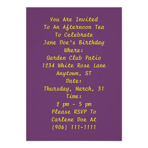 Vintage Art Deco Afternoon Tea Invitations HIgh