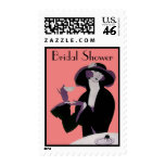 Vintage Art Deco Afternoon Tea Party Bridal Shower Postage Stamp