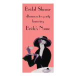 Vintage Art Deco Afternoon Tea Party Bridal Shower Full Color Rack Card
