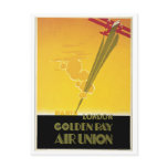 Vintage Art Deco airlines travel ad Postcard