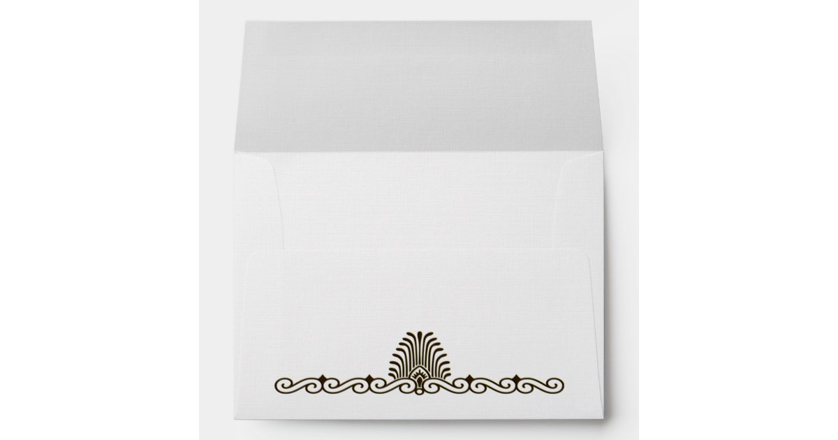 Vintage Art Deco Couple Formal Wedding Envelope Zazzle