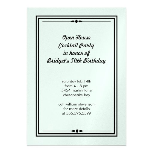 Vintage Art Deco Elite Sophisticated Party Personalized Invites