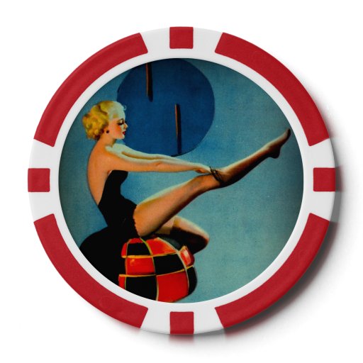 Girl poker chips