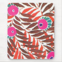 Vintage Art Deco Fun Floral Fabric Mousepad by vintagegiftmall Vintage Art Deco Fun Floral Fabric Mousepad