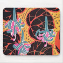 Vintage Art Deco Fun Floral Mousepad by vintagegiftmall Vintage Art Deco Fun Floral Mousepad